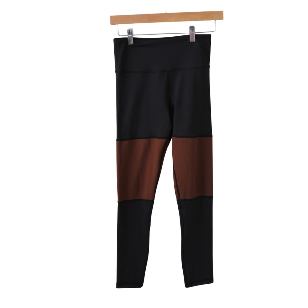 Zyia active leggings 4 black‎ brown color block